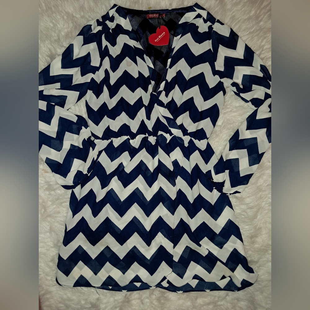 Chevron Patterned Midi Dress